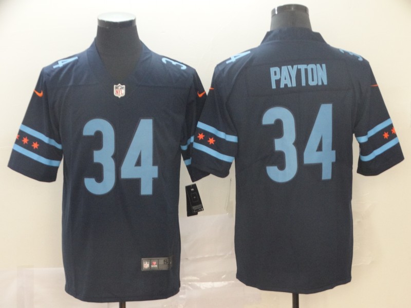 Men's Chicago Bears Walter Payton #34 Navy Jersey City Edition